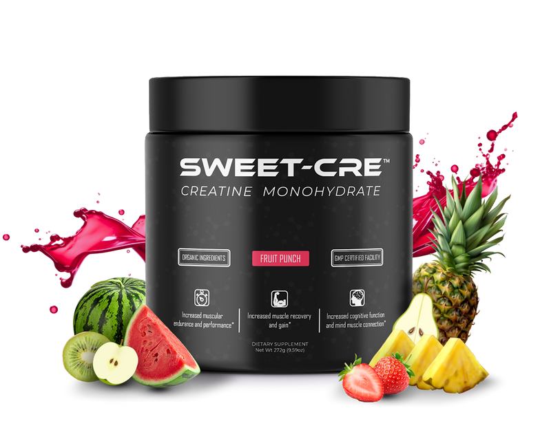 Sweet-Cre flavored creatine monohydrate powder all flavors